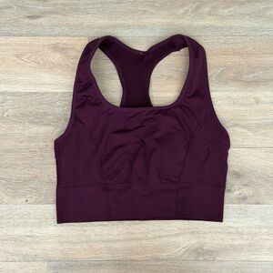 Fabletics Seamless Racerback Sports Bra - Plum
